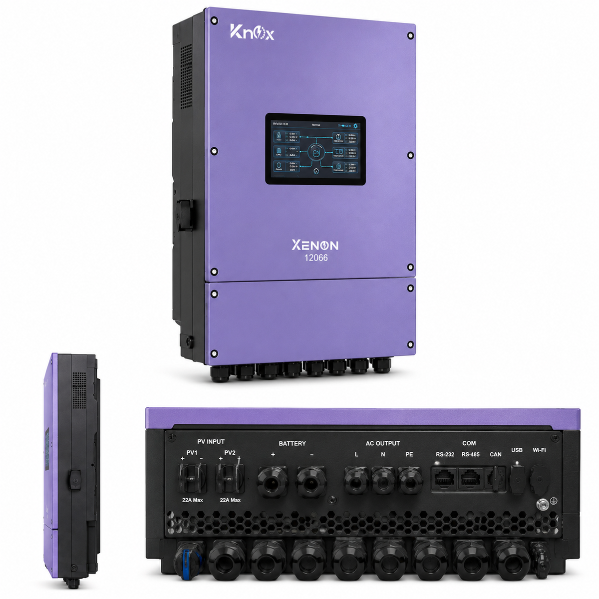 Knox Xenon 12066 6.6kW 48V Hybrid Solar Inverter – IP66 Dual MPPT