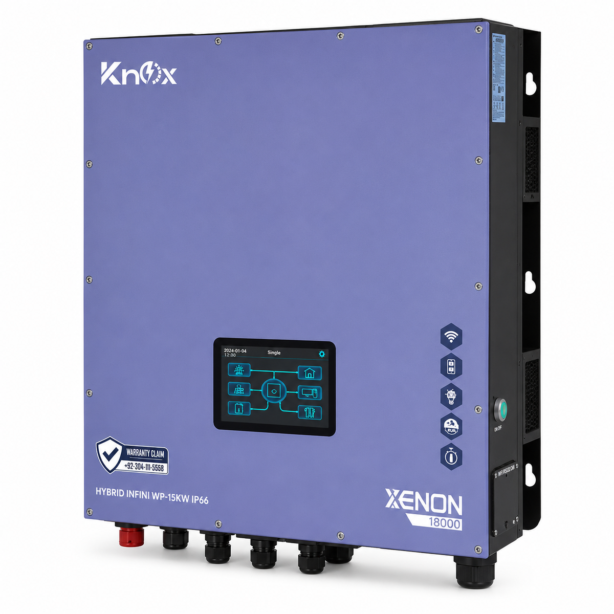 Knox Xenon 18000 12kW 3-Phase Hybrid Solar Inverter – 48V IP66