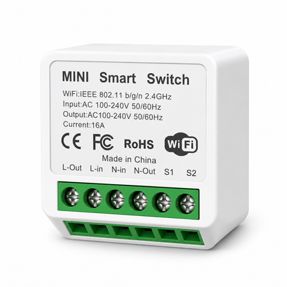 16A Mini Smart WiFi Switch – Tuya Smart Life Remote Control