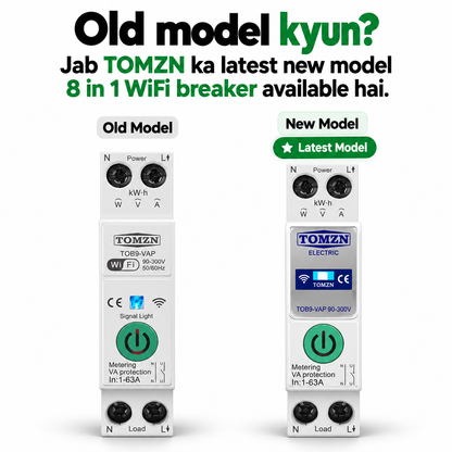 TOMZN TOB9S-VAP - 8 in 1 63A Smart WiFi Breaker | New Upgraded Model