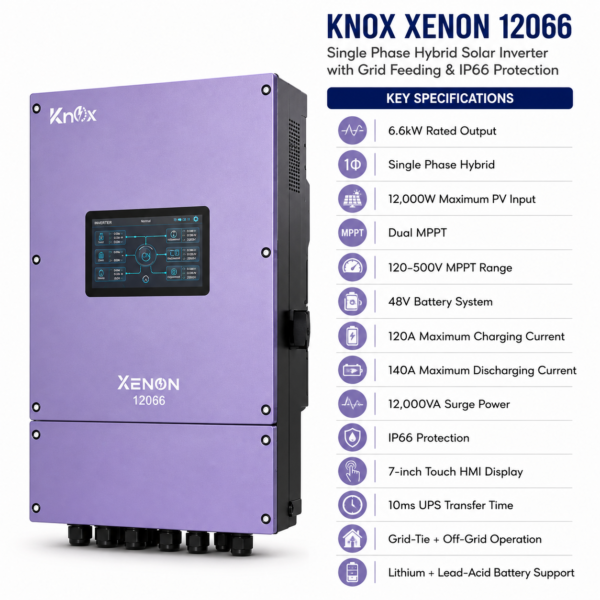 knox xenon 12066 6.6kw hybrid inverter knox xenon 12066 6.6kw hybrid inverter