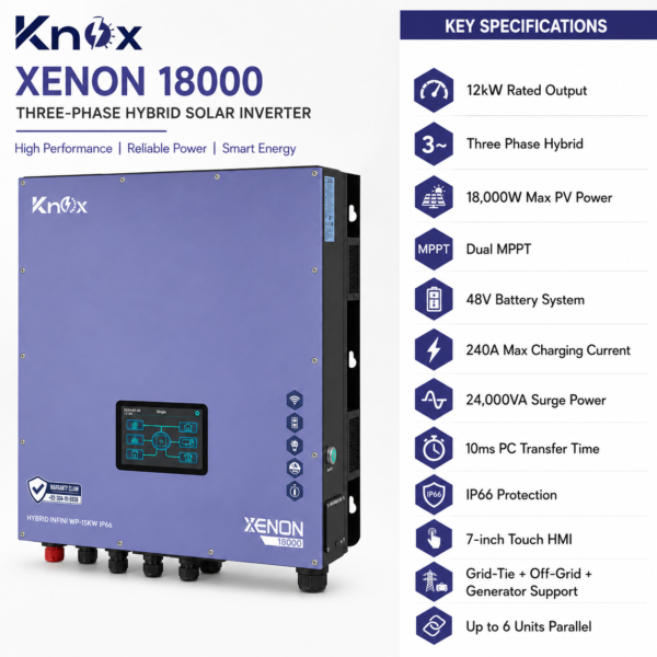 knox xenon 18000 12kw 3 phase hybrid inverter knox xenon 18000 12kw 3 phase hybrid inverter
