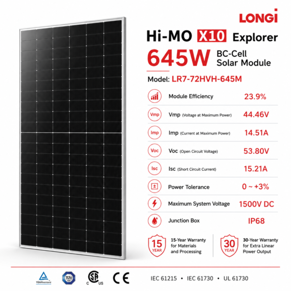 longi hi mo x10 explorer 645w bc cell solar panel lr7 72hvh 645m longi hi mo x10 explorer 645w bc cell solar panel lr7 72hvh 645m