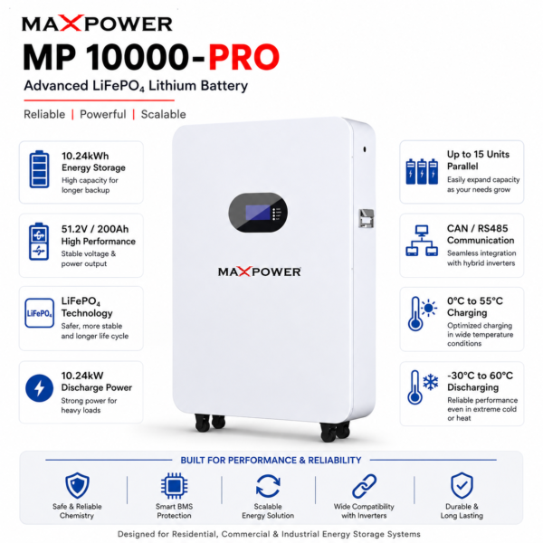 maxpower mp 10000 pro 10.24kwh 51.2v 200ah lithium battery maxpower mp 10000 pro 10.24kwh 51.2v 200ah lithium battery