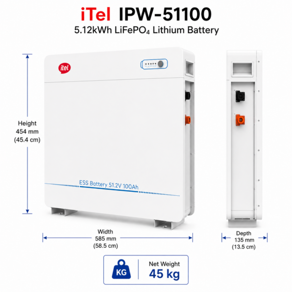 itel ipw 51100 5.12kwh 51.2v 100ah lifepo4 lithium battery itel ipw 51100 5.12kwh 51.2v 100ah lifepo4 lithium battery