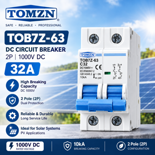 tomzn 2 pole dc breaker 32a